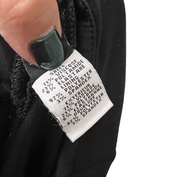 Diane Von Furstenberg Black Front Seam Size Zip Skinny Ankle Pants Size 10 - Picture 5 of 7